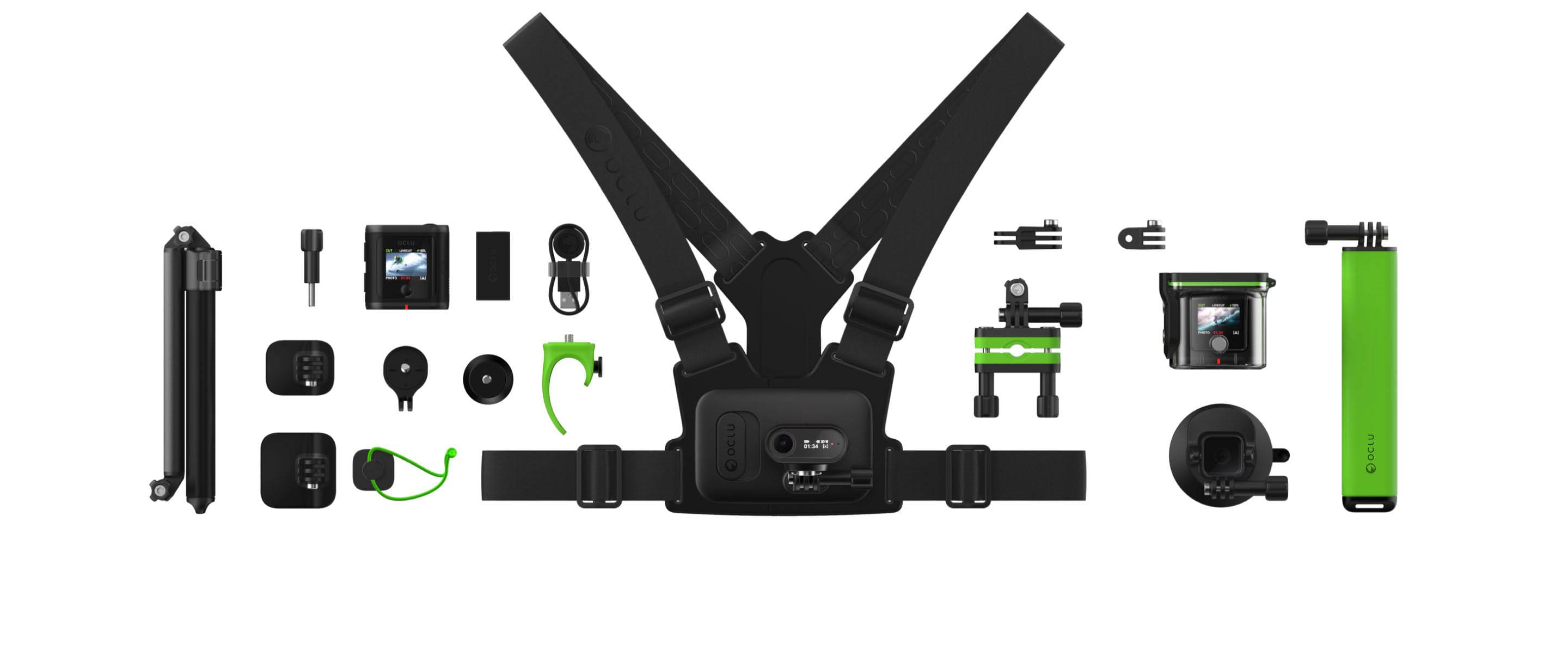 OCLU Award winning action camera and accessories